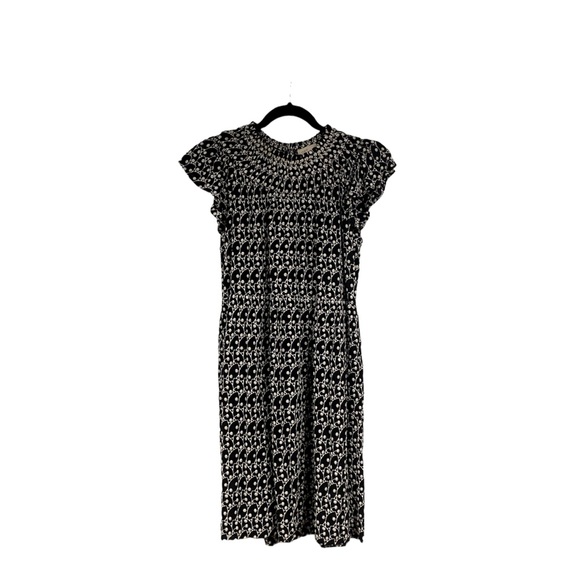 Black and White Ann Taylor Loft midi dress - Picture 2 of 7